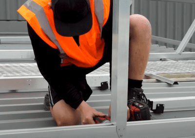 Roof Mounted Duct Support Installation