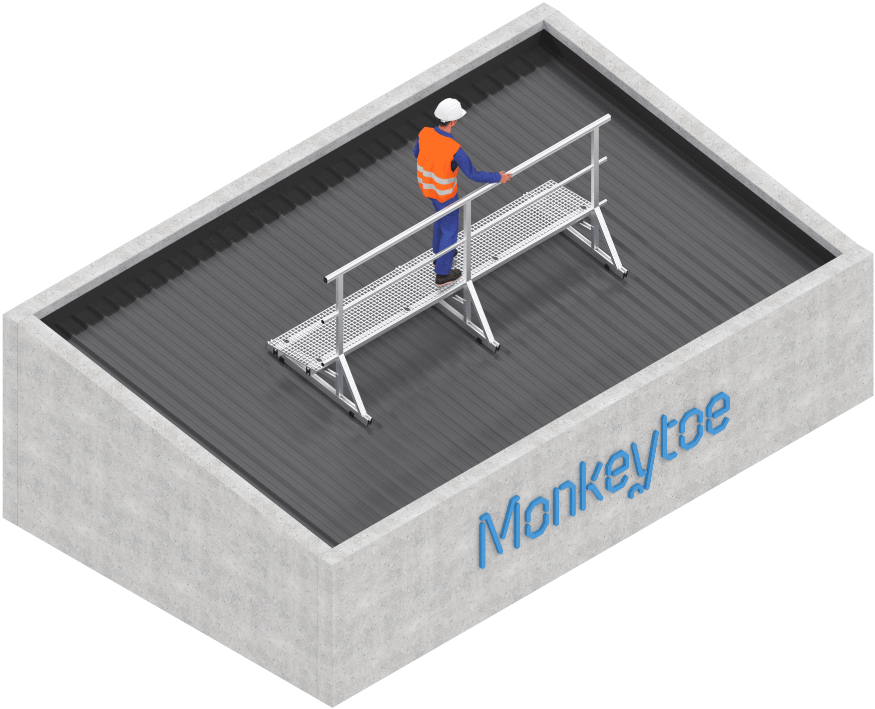 Monkeytoe NZ Skywalk Levelled (7-50deg) – single handrail Monkeytoe NZ Skywalk Levelled (7-50deg) – single handrail